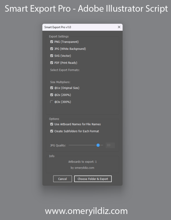 Smart Export Pro – Adobe Illustrator Script