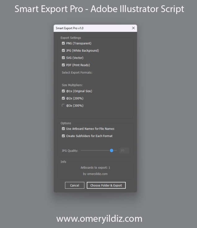 Smart Export Pro – Adobe Illustrator Script | omeryildiz.com